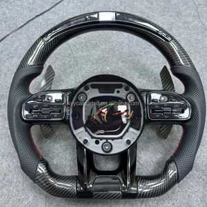 Volante Deportivo Plano de Fibra de Carbono con LED para <span class=keywords><strong>Mercedes</strong></span>-<span class=keywords><strong>Benz</strong></span> AMG C63 GT C43 C63 W221 S63 W205 W204 W213 <span class=keywords><strong>2020</strong></span>+ - Product Image 6