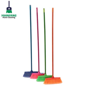 Wholesale Plastic Soft Head Brooms and Hand Dustpan Set Making Machine Broom Set Wooden Brush Mop Sticks for broom escoba