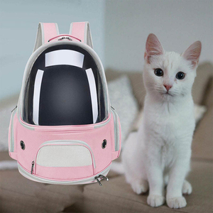 Transparent Modern Waterproof Cat Backpack <b>Pet</b> <b>Carrier</b> with Zipper Closure Oxford Material 15kg Capacity for Outdoor Travel - Product Image 1