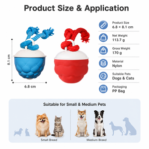 Palla Interattiva Elettrica Intelligente Personalizzata con Corda in Nylon, <span class=keywords><strong>Suono</strong></span> e Rotolamento Automatico, Giocattolo Resistente ai Morsi per Cani e Gatti - Product Image 5