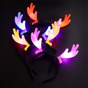 <span class=keywords><strong>Serre</strong></span>-tête lumineux en forme de bois de renne, piles AG13, pour Pâques, Noël, Diwali, Ramadan, fêtes, boîtes de nuit, remises de diplômes, adultes et enfants - Product Image 3