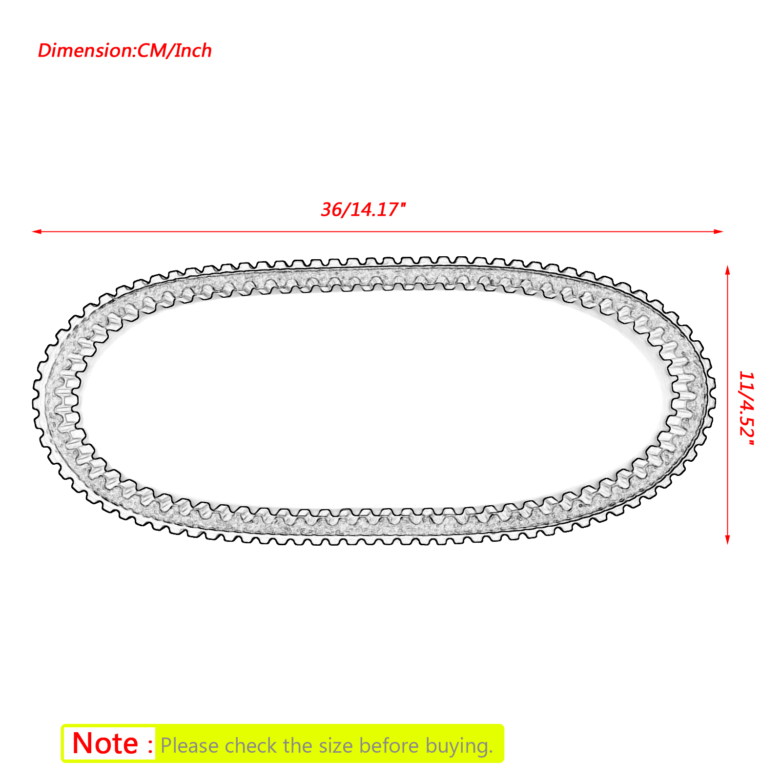 5DS-17641-00 Drive Belt for Yamaha XN125, XN150, Maxter