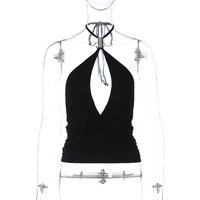 FS11203A Vêtements d'été sexy pour femmes, hauts courts dos nu