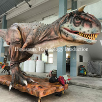Carnotaure animatronique de parc à thème, modèle de dinosaure pour exposition dans un parc à dinosaures