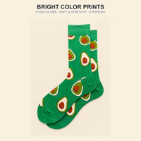 Chaussettes de cheville personnalisées OEM à imprimé avocat fantaisie, chaussettes en coton à motif fruité pour hommes et femmes, chaussettes décontractées tendance en gros
