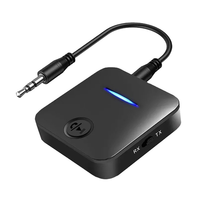 BT 5.4 Music Audio Receiver Transmitter 3.5mm Aux Jack Stereo Handsfree Audio Music Wireless Adapter Mic Car PC TV