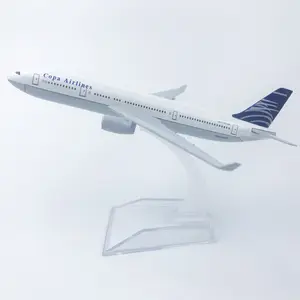 厂家直销16厘米压铸玩具飞机模型飞机巴拿马波音777合金模型飞机节日礼品