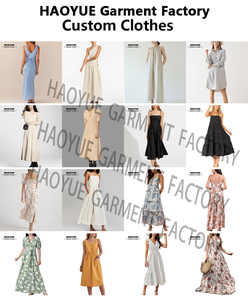 Fabricant personnalisé Robes longues décontractées pour femmes à tricoter à la mode et aux couleurs contrastées - Product Image 3