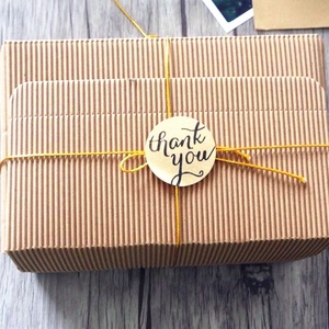 100 pz/pacco circolare grazie adesivo bianco e adesivo Kraft adesivo per la cottura adesivi per etichette regalo divertente lavoro fai da te spedizione gratuita - Product Image 6