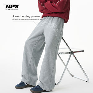 Pantalones Deportivos Rectos de Cintura Media para Hombre, Diseño Personalizado con Logotipo en la Cintura, Pantalones Holgados para Entrenamiento de Baloncesto, Estilo Urbano de Invierno - Product Image 4