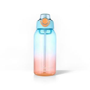 1L 32Oz Innovative Sports Outdoor Fitness Gym Taste the Fruit Flavor Flavored Plastic Water <b>Bottle</b> With <b>Straw</b> - Product Image 2