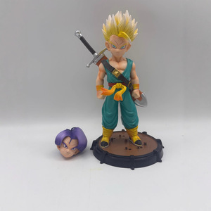 Figurines d'action Dragon Ball en gros, <span class=keywords><strong>Trunks</strong></span> avec deux sculptures de tête, <span class=keywords><strong>figurine</strong></span> d'anime <span class=keywords><strong>Super</strong></span> <span class=keywords><strong>Saiyan</strong></span>, modèle de jouet en boîte - Product Image 3
