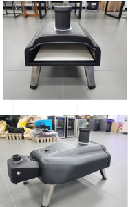Mini grille-pain à <span class=keywords><strong>gaz</strong></span> pour cuisine, jardin extérieur, double combustible, four à pizza avec base rotative - Product Image 3