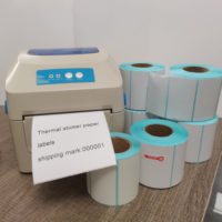 Étiquettes thermiques personnalisées en rouleau de papier, imperméables, autocollantes, pour imprimantes Zebra