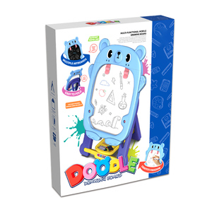 卸売プラスチック消去可能折りたたみ研究DIY落書き絵画イーゼル子供描画書き込みボードおもちゃ - Product Image 3