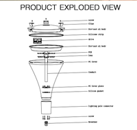 Nouvelle conception de lampadaires LED d'extérieur 30W 60W 70W, lampes de jardin, lampes de rue, corps en aluminium, lumière blanc chaud, IP66, 220V AC, 5 ans de garantie