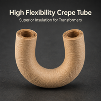 Tube en papier crépon flexible certifié ROHS, isolant électrique haute tension 6 kV, pour enroulement de transformateur immergé dans l'huile