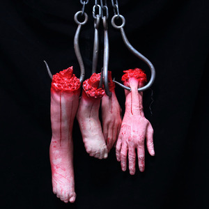 Mains effrayantes et sanglantes du mort-vivant, jambes de poisson d'horreur en latex, <span class=keywords><strong>masque</strong></span> de fantôme réaliste pour Halloween, <span class=keywords><strong>masque</strong></span> de <span class=keywords><strong>maison</strong></span> hantée - Product Image 5