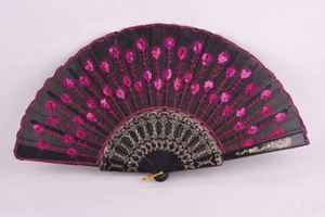 Abanico Plegable de Plástico con Diseños de Dragones Bordados Chinos Orientales en Varios Colores para Artículos Promocionales de Fiesta - Product Image 3