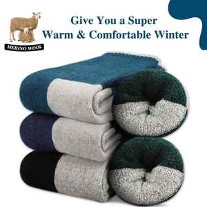 Merino <b>Wool</b> Thick Thermal Winter Hiking Heavyweight Boot <b>Socks</b> Mens - Product Image 5