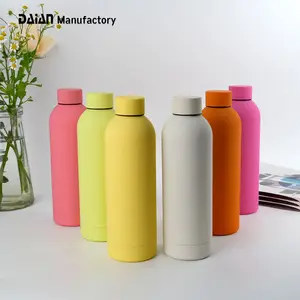 DAIAN Manufacturer Double Wall Insulated Thermal Flask 550ml Rubber Paint Stainless Steel Water Bottle