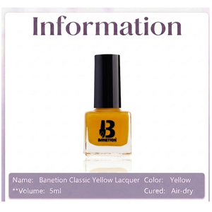 Esmalte de Uñas Amarillo Clásico Banetion, Esmalte de Uñas de Alta Calidad y Pigmentación, Acabado Brillante de Larga Duración, Arte de Uñas Profesional - Product Image 2