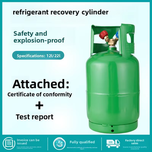 Cylindre de récupération de réfrigérant RIEUQ <span class=keywords><strong>R410</strong></span>/22, unité de stockage frigorifique, climatiseur, <span class=keywords><strong>bouteille</strong></span> de récupération de fluor réutilisable de 12 L, évaporateur - Product Image 4