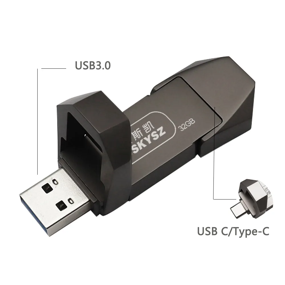 1TB נייד SSD- עד 1050MB/s כונן USB USB 3.2 Gen2 חיצוני כונן מוצק כונן אגודל כונן SSD
