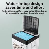 Enfriador de Aire con Ahorro de Energía y Enfriamiento por Agua, con Control Remoto para el Hogar, Agrega Hielo y Agua, Temporizador de 3 Velocidades, 2-8 Horas