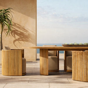 होटल आउटडोर टेबल और कुर्सियों गार्डन आउटडोर टेबल सेट रिसॉर्ट टेक आउटडोर फर्नीचर सेट विला आउटडोर डाइनिंग टेबल और कुर्सियां - Product Image 2