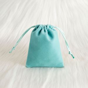 Velvet <b>Drawstring</b> Bags 8x10cm Jewelry Storage <b>Pouches</b> Rectangular Eco Friendly Packaging For Earrings Gifts - Product Image 5