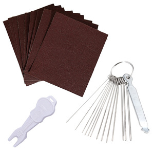 Juego de limas redondas de metal para ranuras de guitarra, kit de herramientas de 10 piezas de aleación de níquel y plata para reparación de guitarra - Product Image 5