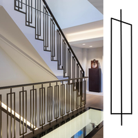 Balustres en acier forgé métallique, grand rectangle angulaire, carré de 5/8 po, pour balustrades d'escalier intérieur et décoration d'escaliers