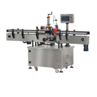 Machine d'étiquetage automatique de bouteilles d'alcool pour l'industrie du vin, avec contrôle PLC, écran tactile, qualité assurée
