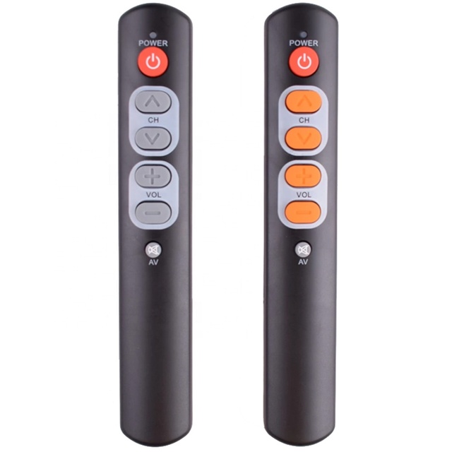 Length 6 Keys Big Button TV Replaced Controller Multi-functional Learning & Rolling Code Wireless Control Automatic Plastic