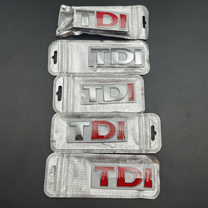 Emblema 3D in Metallo TDI, Badge per Griglia Frontale <span class=keywords><strong>Auto</strong></span>, Adesivo per <span class=keywords><strong>Volkswagen</strong></span> VW - Product Image 2