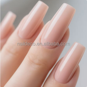 <span class=keywords><strong>Uñas</strong></span> Postizas NDK de Cobertura Total, Puntas Naturales Grabadas, Interior <span class=keywords><strong>Mate</strong></span> Rugoso, Parte de la Cutícula del Bebé, Forma Cuadrada Mediana, Fáciles de Colocar - Product Image 1