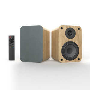 Haut-parleurs de système audio d'étagère portables meilleurs haut-parleurs en bois actifs OEM avec système de cinéma maison télécommandé - Product Image 1