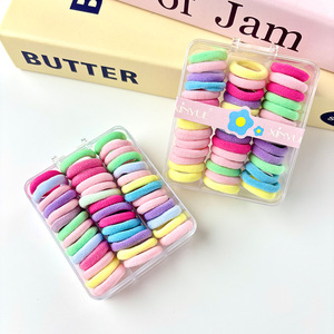 Élastiques à cheveux pour enfants, couleurs bonbon, haute élasticité, durables, style princesse, anneaux en tissu, usage quotidien - Product Image 2