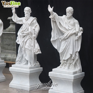 Ngoài trời Vườn đá tự nhiên đá cẩm thạch Tôn Giáo St Peter bức tượng - Product Image 4