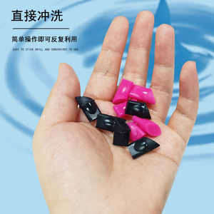 Lápiz de arte de uñas transfronterizo, pinzas de uñas de doble punta con diamantes de imitación, pegatinas de silicona rosas, herramienta de presión, herramienta de presión para arte de uñas. - Product Image 1