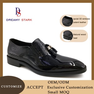 Chaussures habillées de luxe pour hommes, faites à la main, en cuir brillant 3D gaufré, personnalisables, durables, de haute qualité, style Oxford, légères et respirantes - Product Image 6