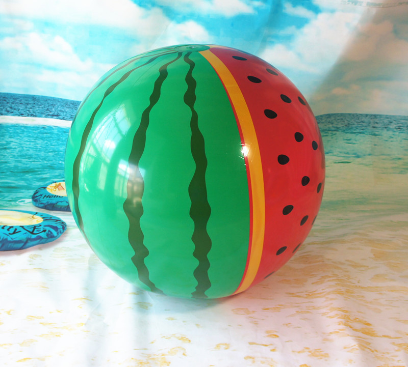 Ballon d'eau Pastèque, Ballon de Plage Gonflable Portable, Design Unique pour Fête d'été, adapté à Toute la Famille, PVC 8,7 Pouces (Pastèque colorée