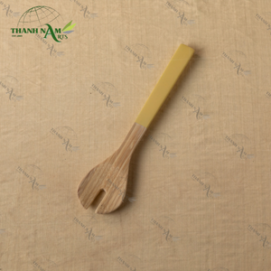 Kit de cuchara de bambú brillante de Color personalizado de Venta caliente servidores para vajilla de comedor hecha a mano de Vietnam - Product Image 2