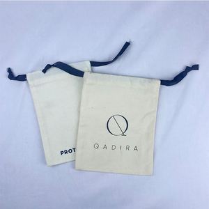 Wholesale Biodegradable Cotton Gift Bags Jewelry Pouch Organic Canvas Drawstring Dust Sack Eyelashes Glasses Earrings <b>Stickers</b> - Product Image 2