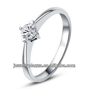 Benzersiz Lüks Mücevherat K Altın Pırlanta Yüzükler Gerçek Beyaz Altın Düğün Nişan Yüzükleri - Product Image 2