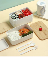 Boîte à lunch personnalisée de style japonais, isolation du cadre, double couche, grande capacité, ensemble de boîte à bento en bois pour micro-ondes