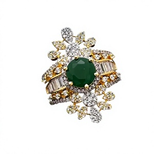 Stylish Trendy Best Quality Gold White Finish <b>Adjustable</b> <b>Ring</b> For Function And Party Wedding Wear Collection For Women - Product Image 2
