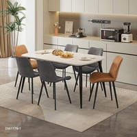 DW1179 Quanu Option de taille différente Pieds en métal Chaise de salle à manger durable Table design Meubles de maison Dernier ensemble de table à manger pour la maison