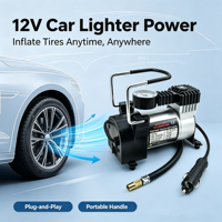 Car Tire Inflator Motorcycle Air Pump Mini Labor-saving Air Inflator 12V Single Cylinder Air Scooter Bicycle Outdoor Inflatables